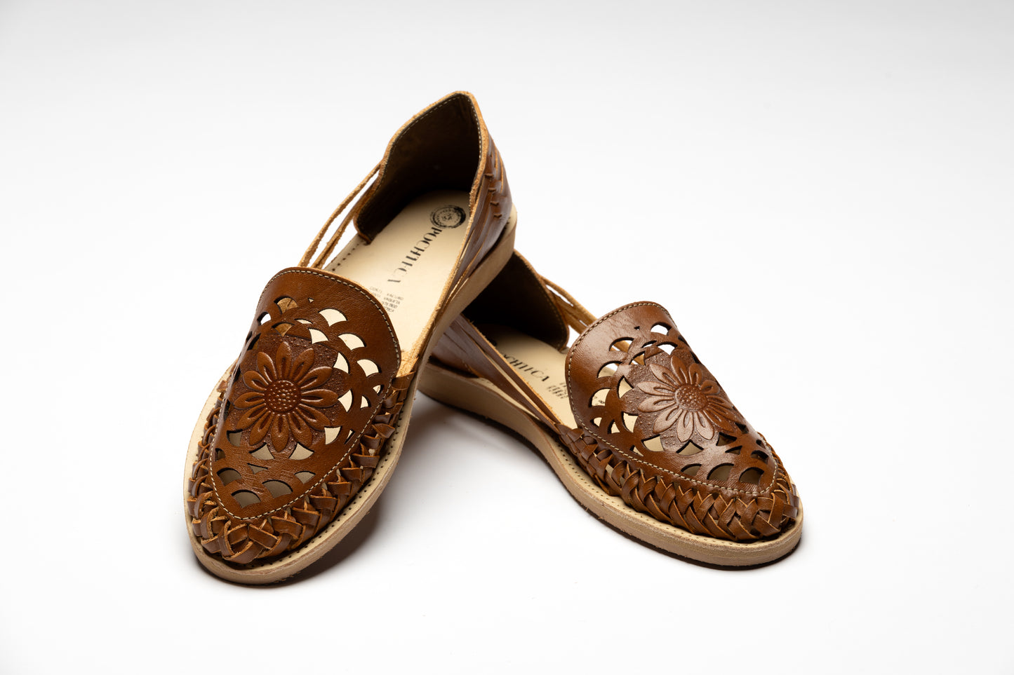 Women Brown Floral Slip on Sandal