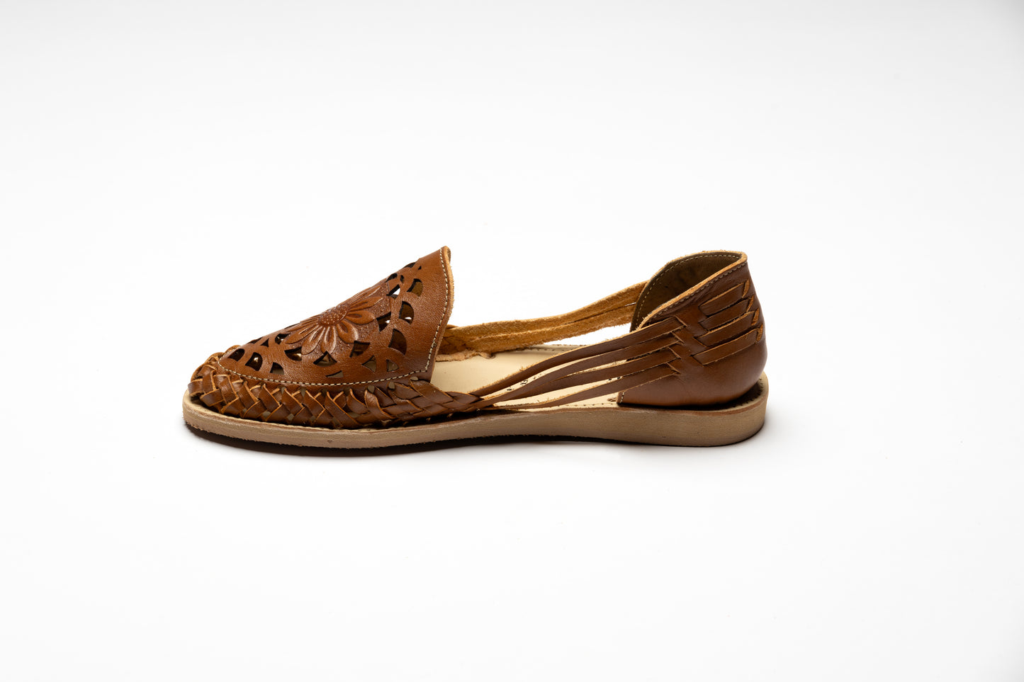 Women Brown Floral Slip on Sandal