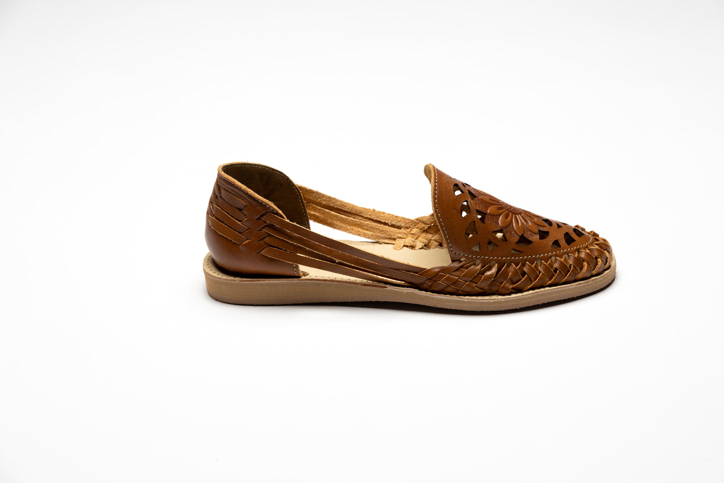 Women Brown Floral Slip on Sandal