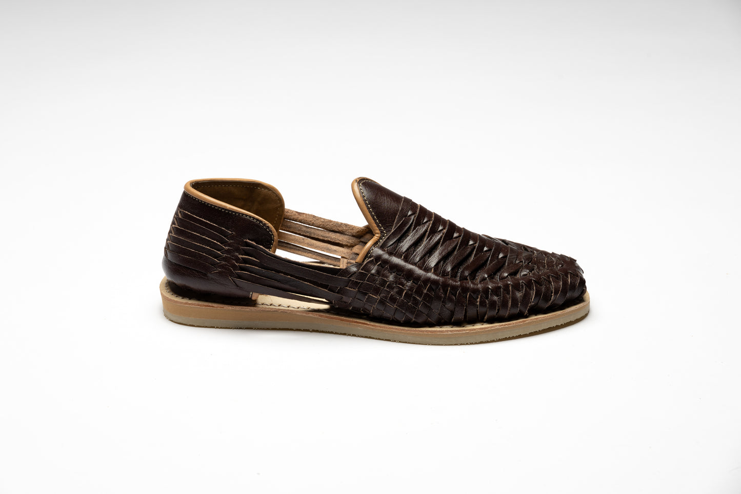 Men Dark Brown Traditional Slip on Sandal